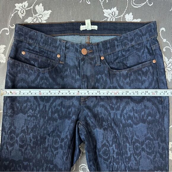 Eileen Fisher Blue Ikat Print Denim Skinny Jeans Size Sz 6 - Picture 8 of 14
